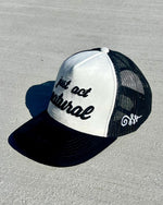 Suede Trucker Hat - Black/White