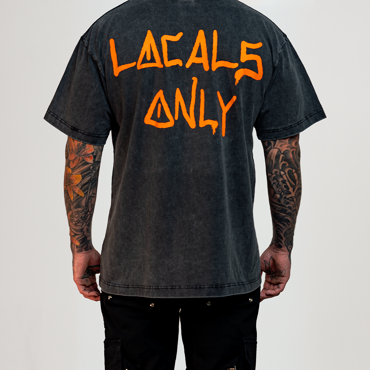 'Locals Only' Tee - Vintage Black
