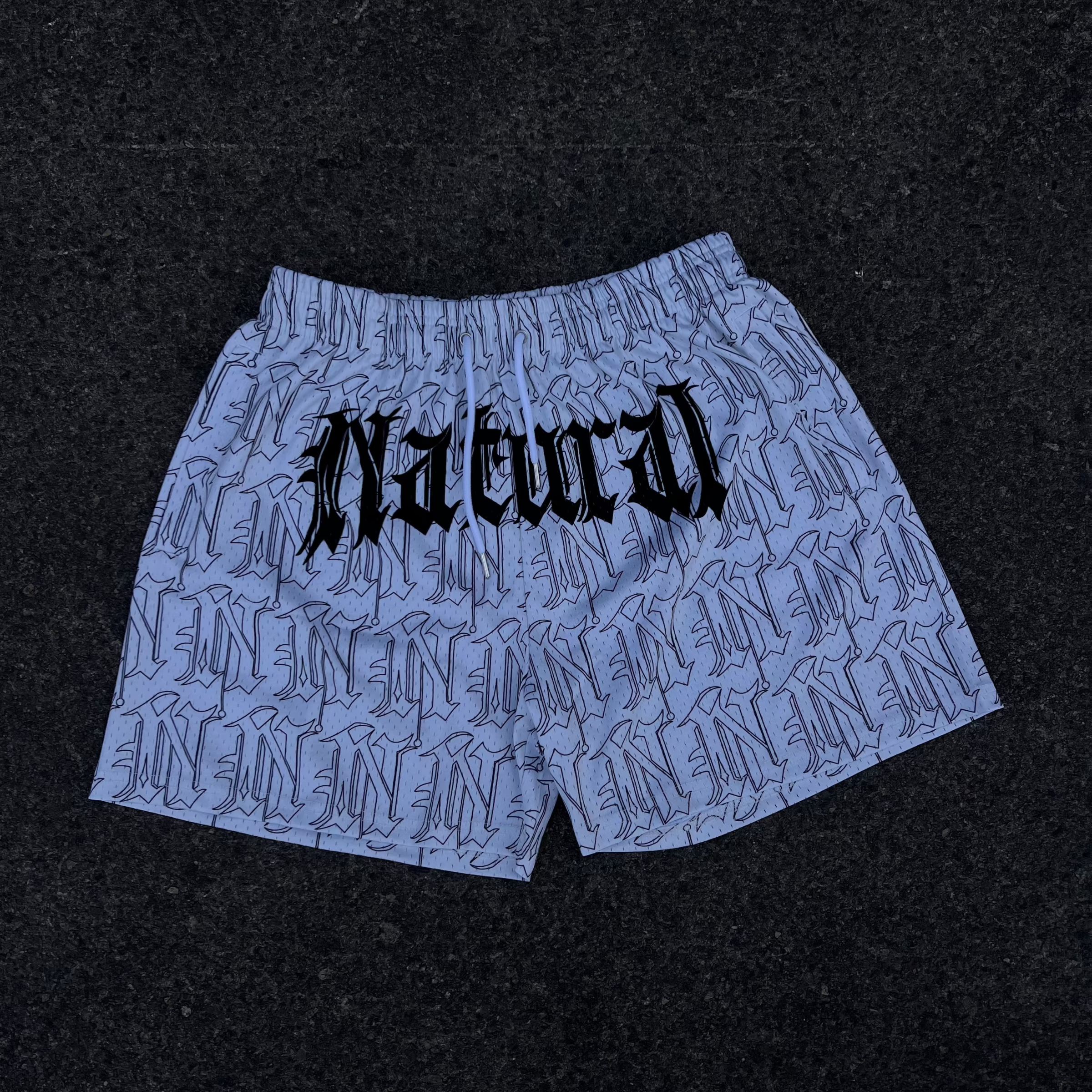 Monogram Natural Mesh Shorts